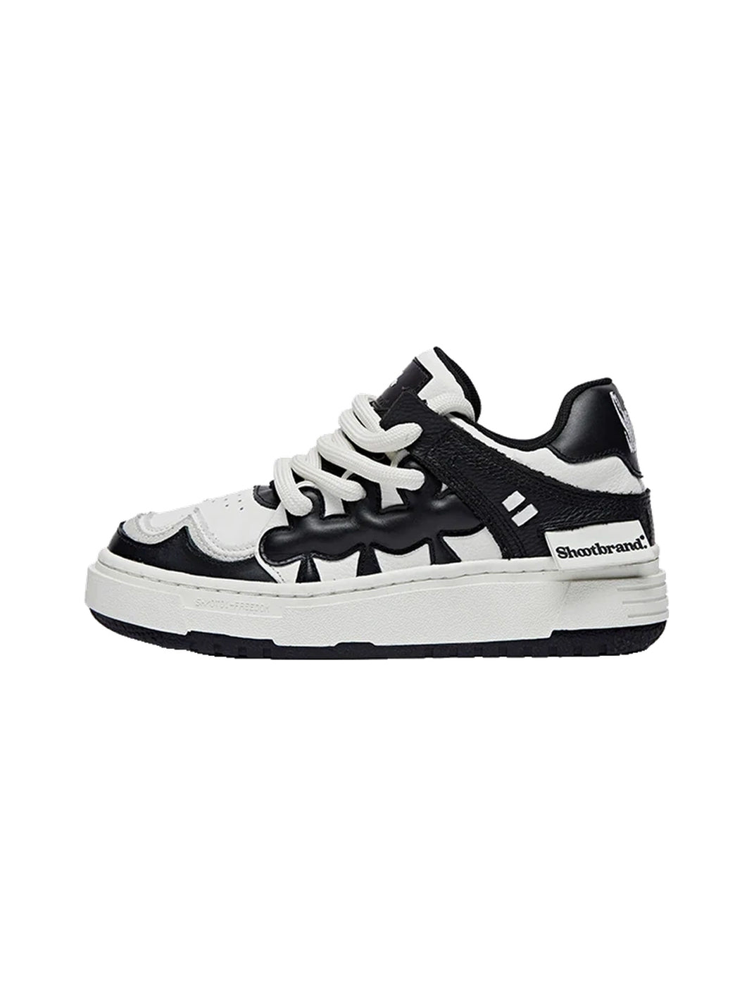 Monochrome Clover-Panel Skate Sneakers - view 1