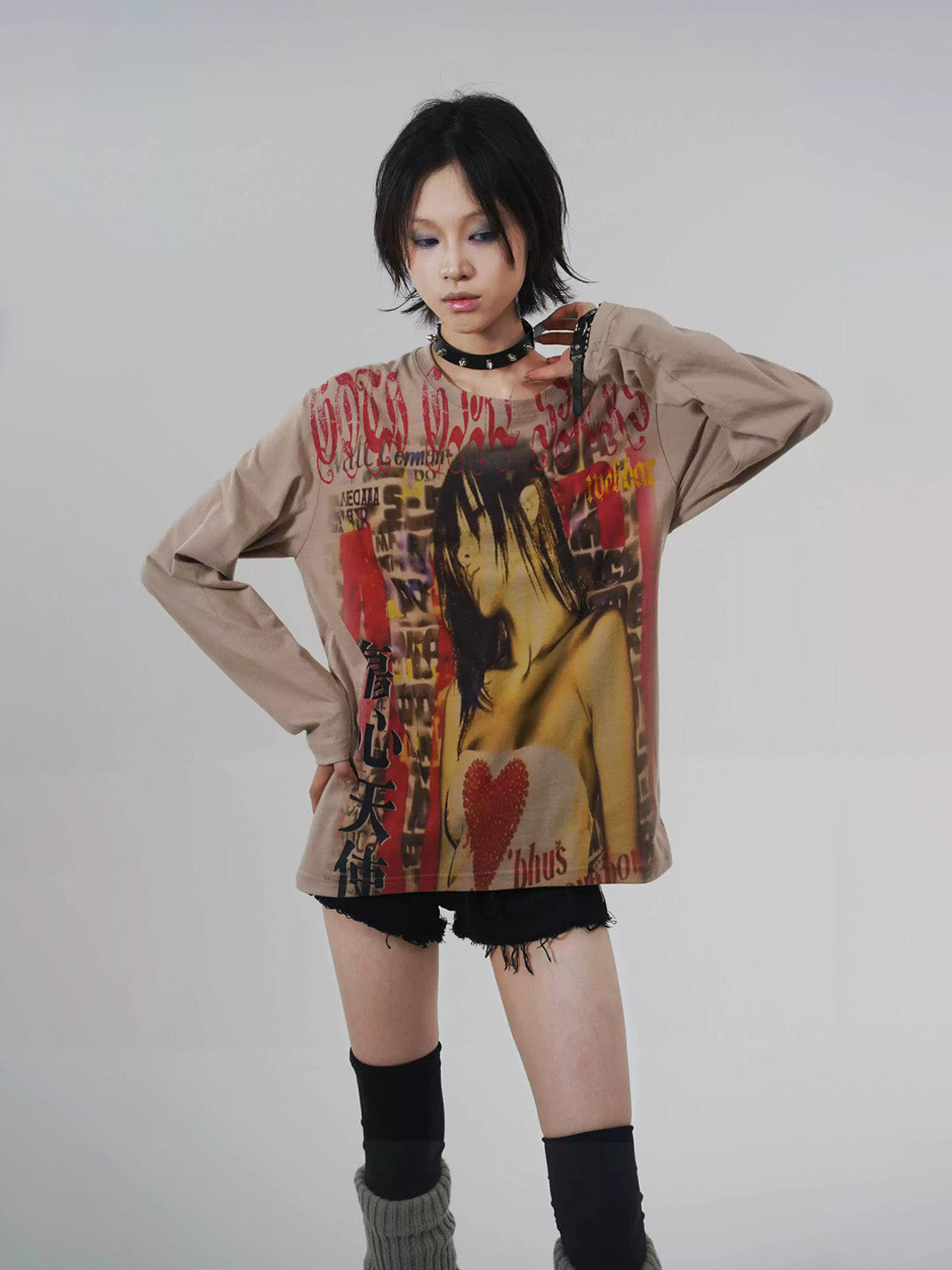 Camel Anime Collage Long-Sleeve Tee — product view 4
