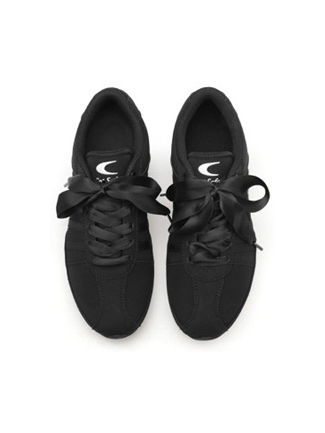 Black Ribbon-Lace Minimalist Sneakers - View 12
