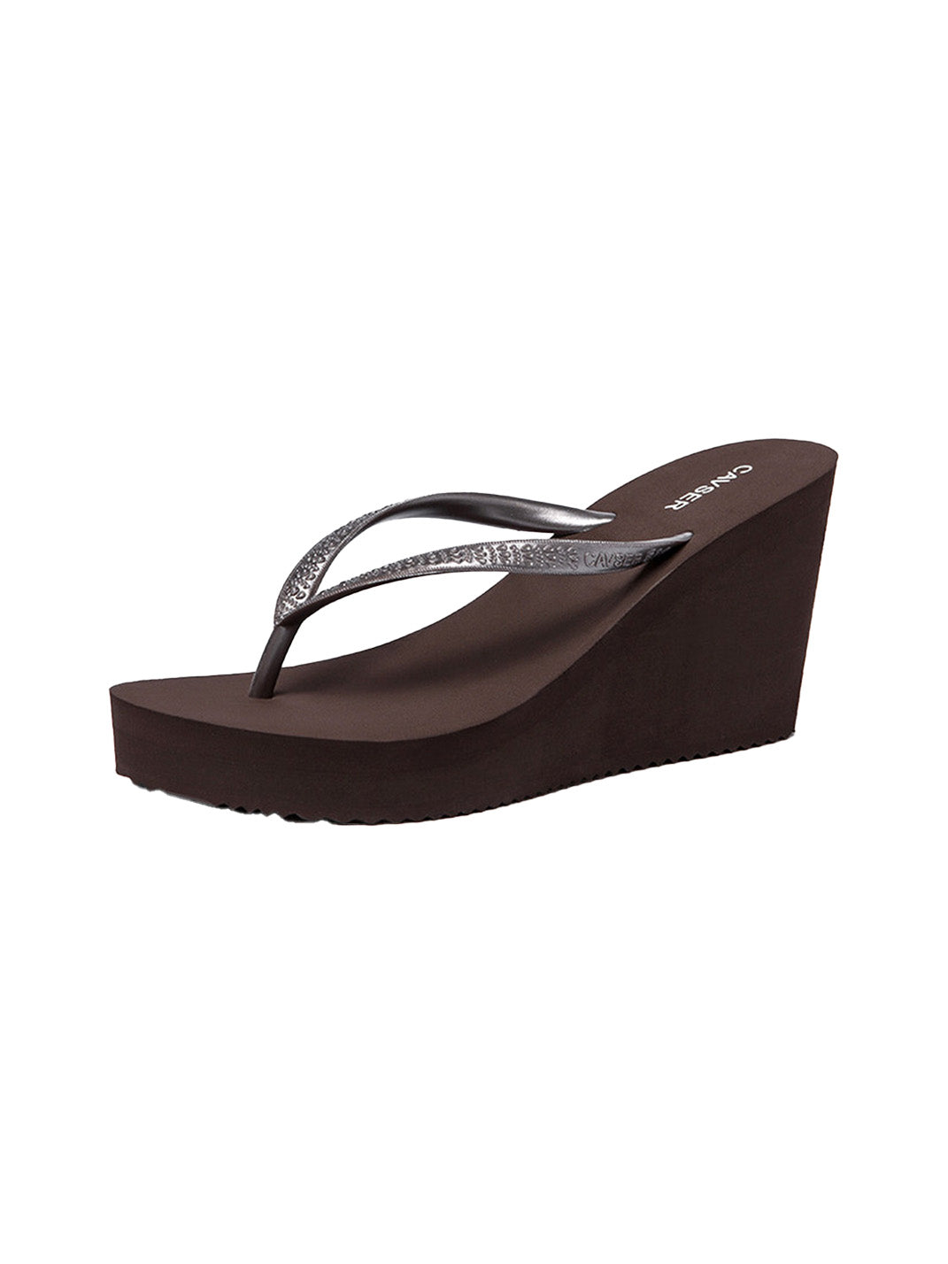 Sculpted High-Wedge Toe-Ring Flip-Flops - View 25