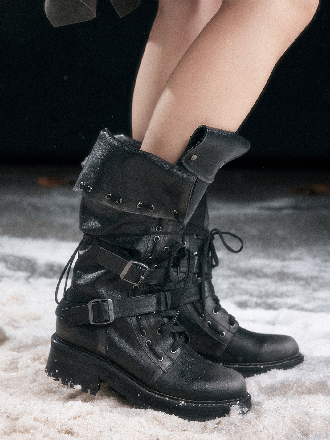 Convertible Eyelet-Strap Riding Boots - View 2