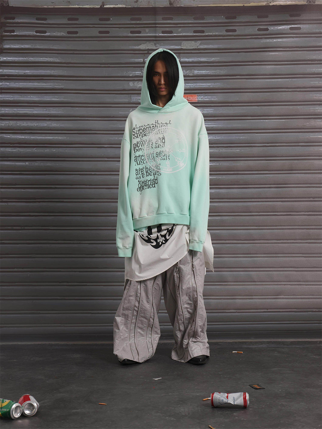 Embroidered Graphic Oversized Hoodie - View 2
