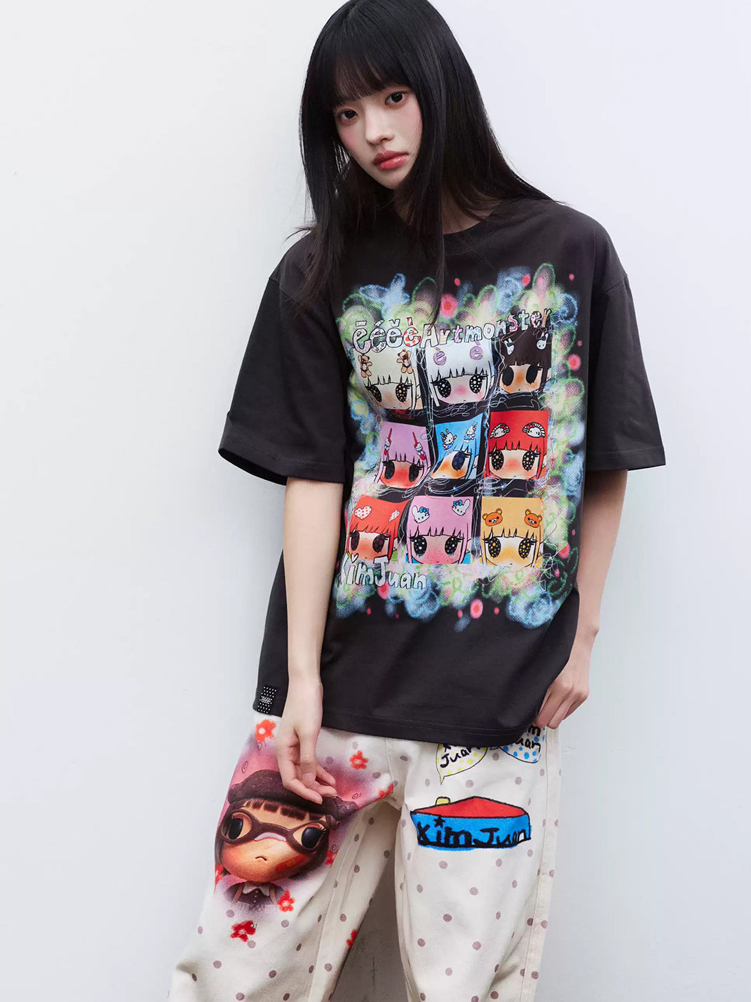 Cartoon Portrait Grid Tee — product view 6
