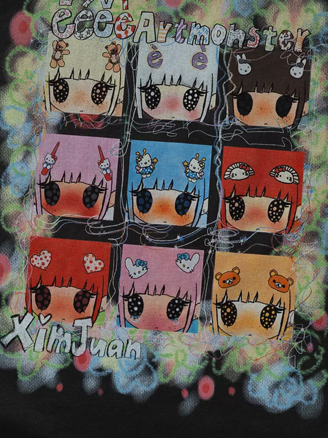 Cartoon Portrait Grid Tee — product view 8