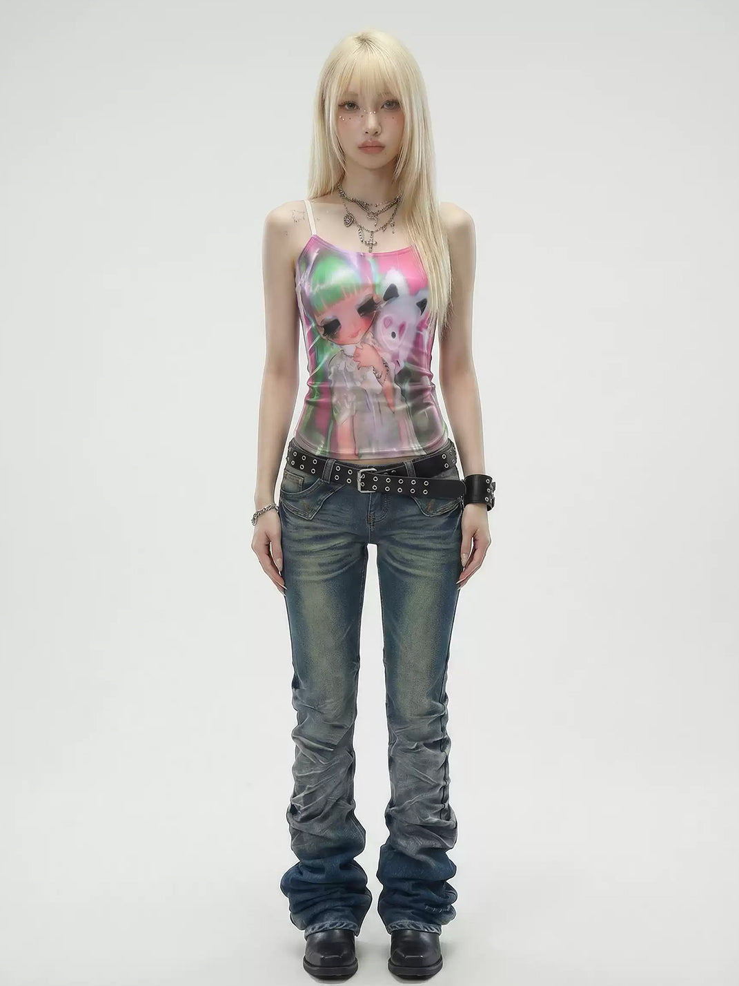 Green-Haired Doll Graphic Cami — product view 4