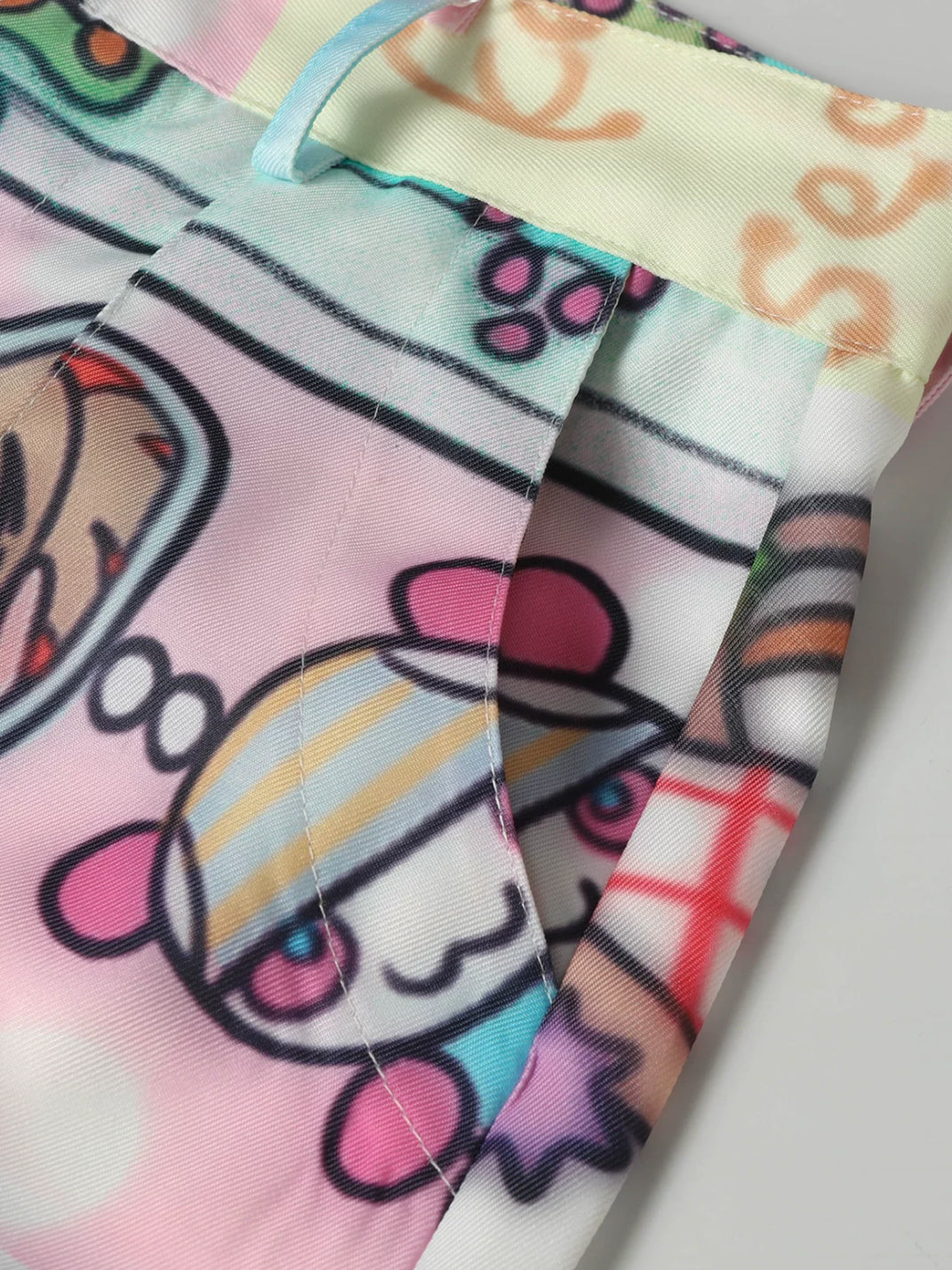 Pastel Doodle Wide-Leg Cargo Pants — product view 2