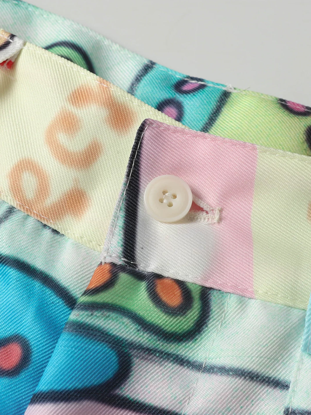 Pastel Doodle Wide-Leg Cargo Pants — product view 4