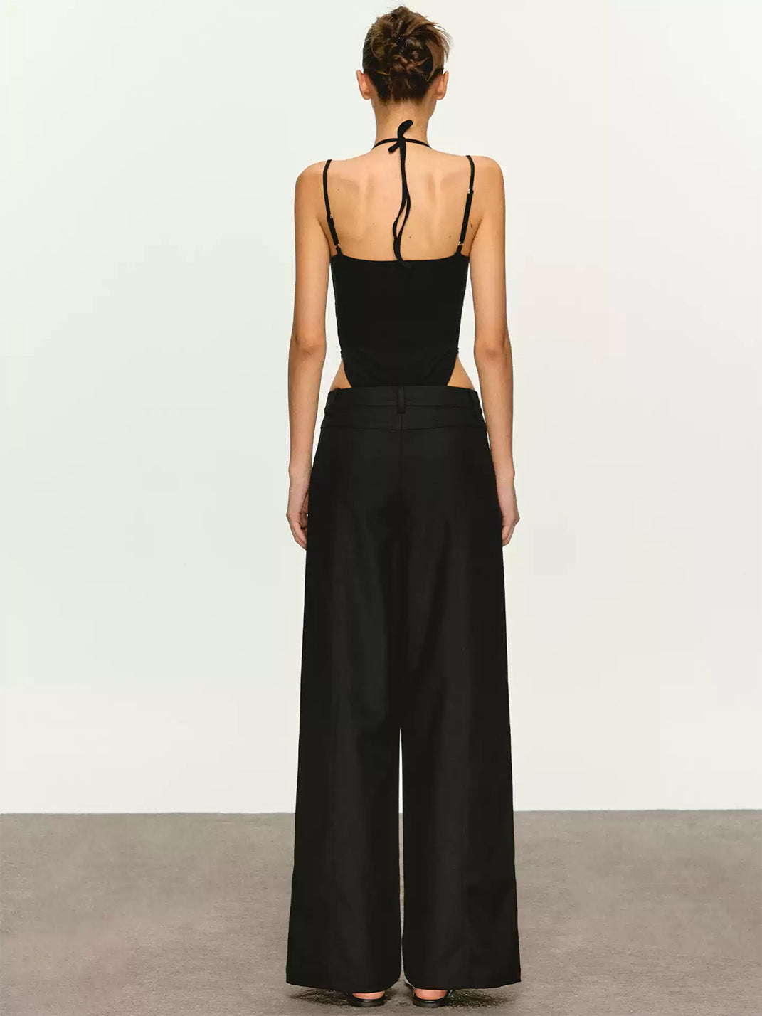 Lace-Edge Cutout Halter Bodysuit — product view 4