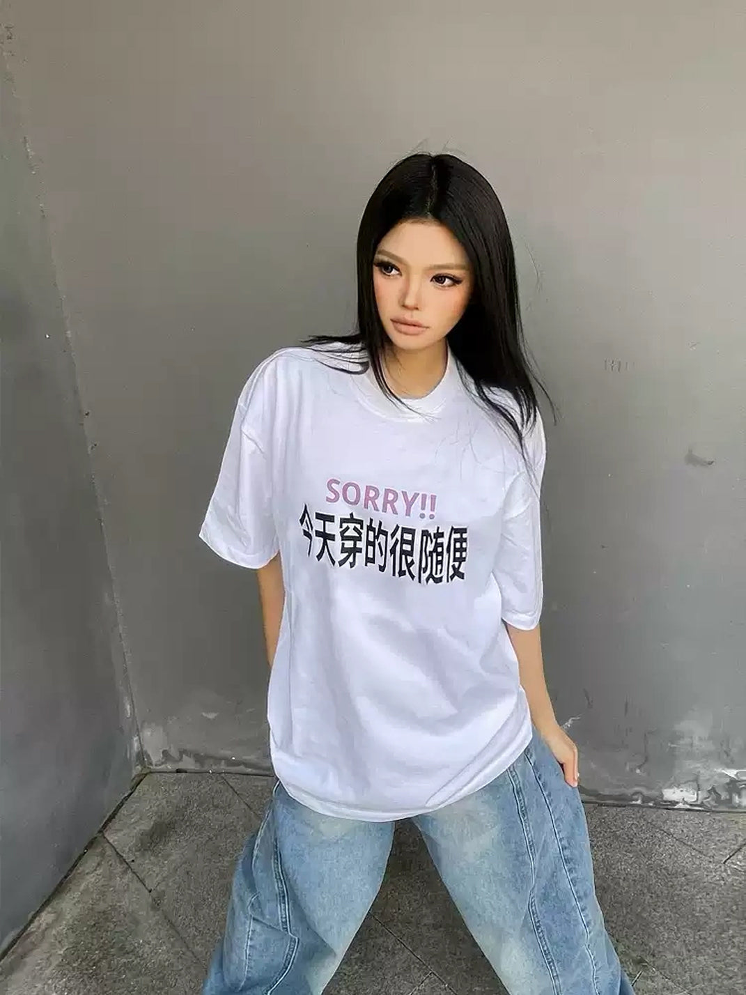Statement Slogan Heavy Cotton Tee — product view 4