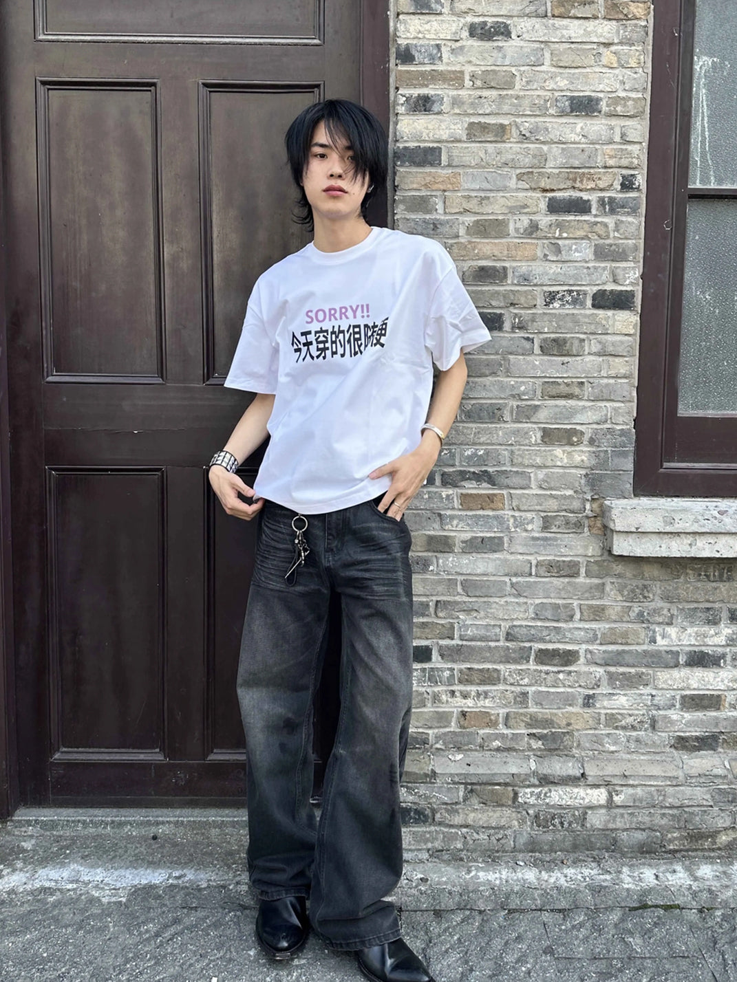 Statement Slogan Heavy Cotton Tee — product view 6
