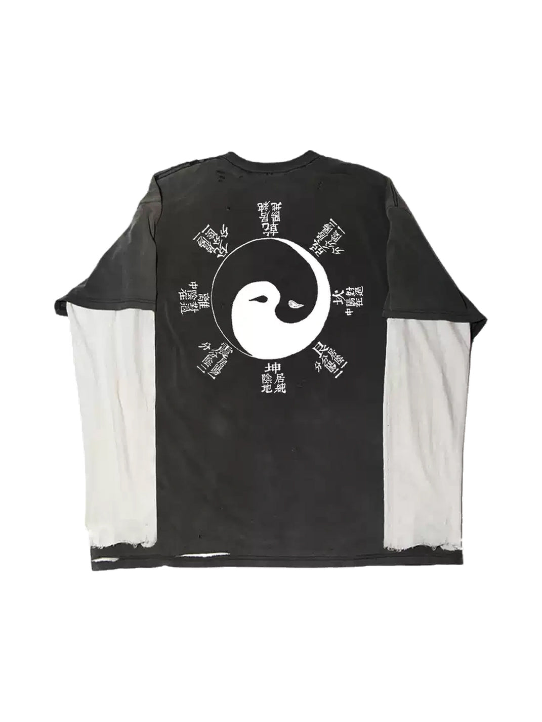 Yin-Yang Contrast-Layer Cotton-Blend Tee — product view 2