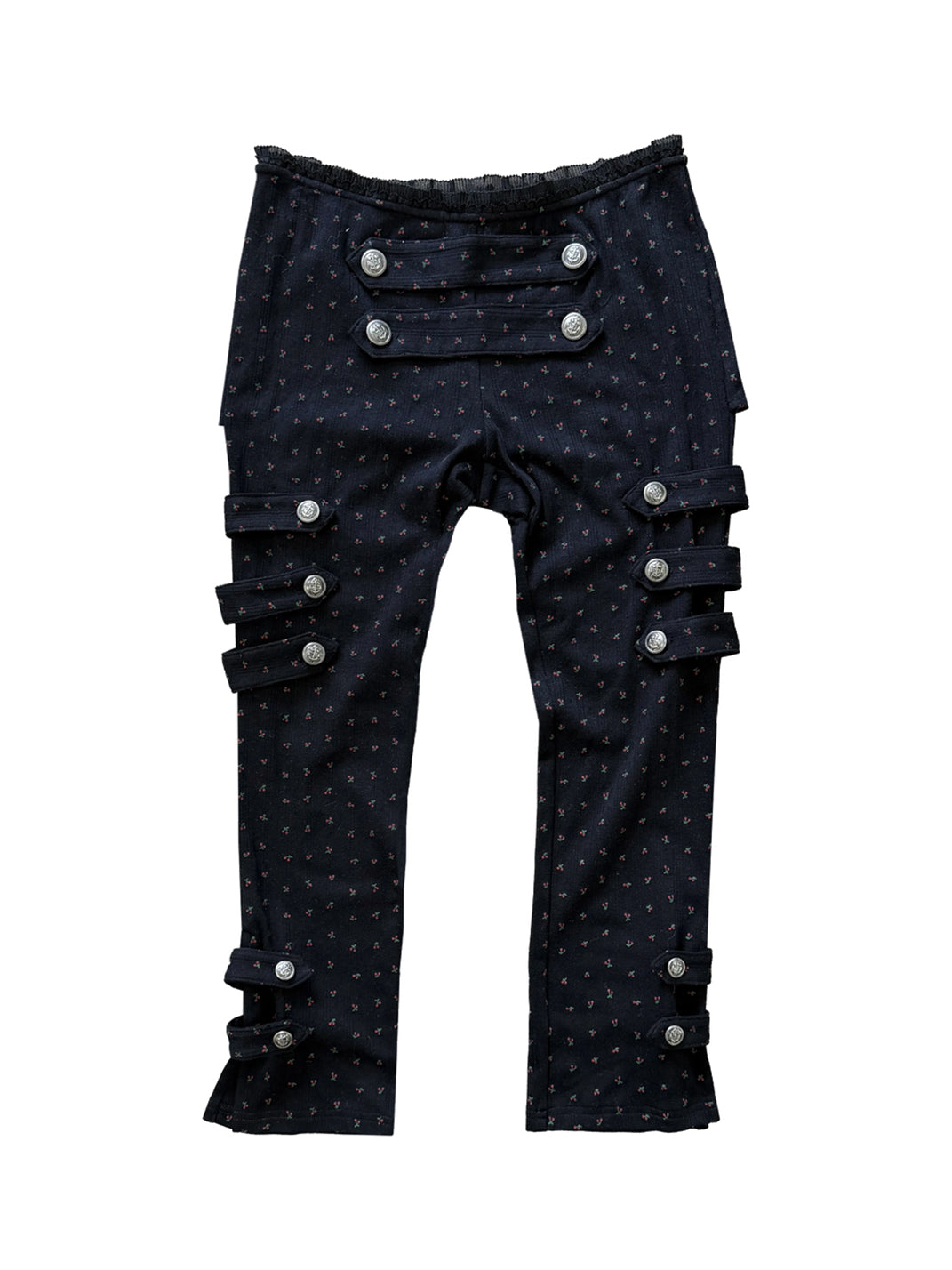 Floral Strap-Detail Skirt-Overlay Capris — product view 1