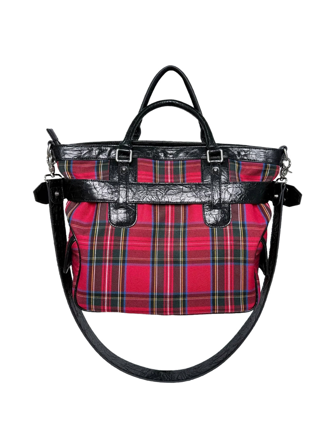 Red Tartan Hardware Tote — product view 1