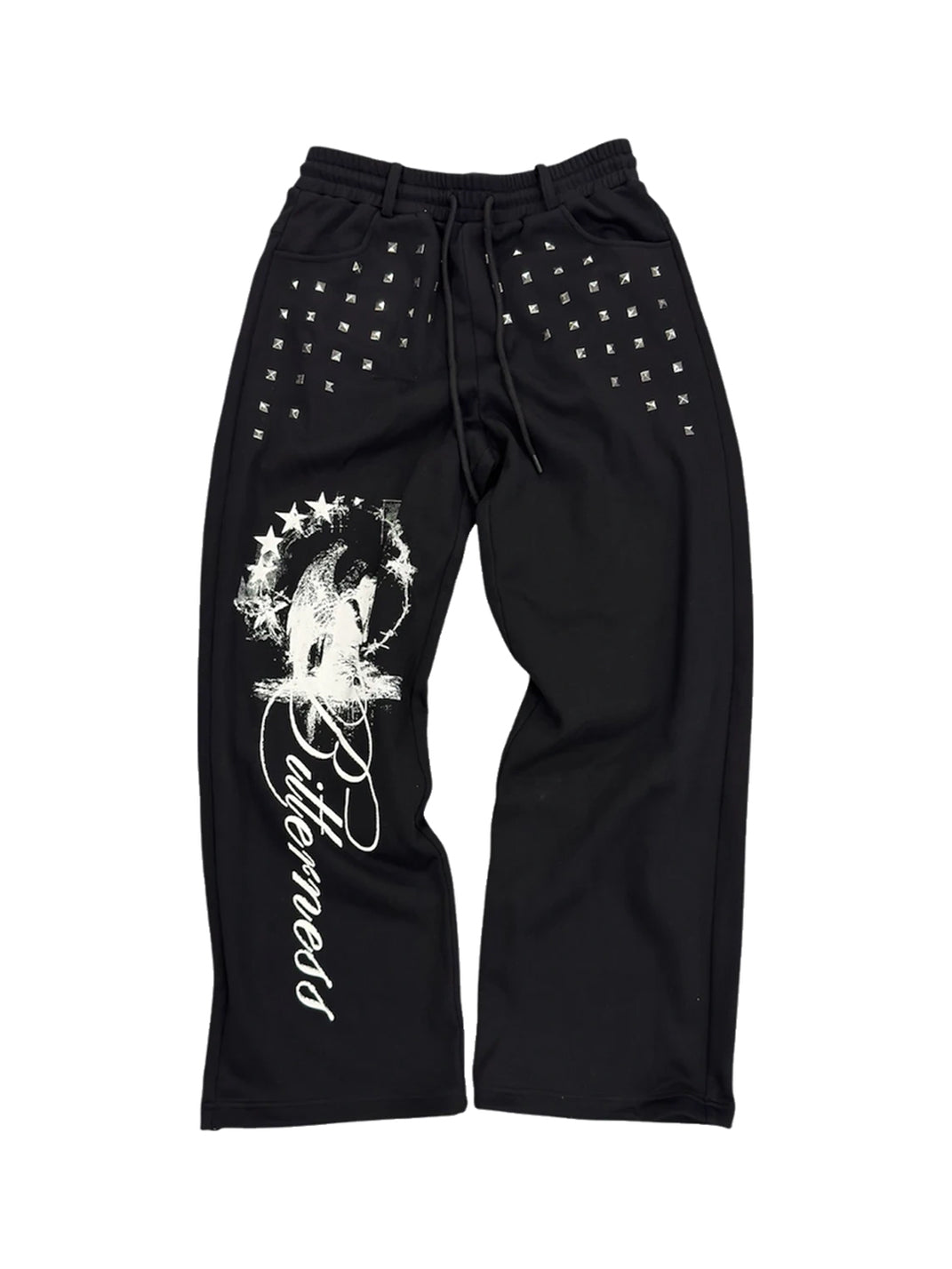 Pyramid-Stud Graphic Drawstring Sweatpants — product view 1