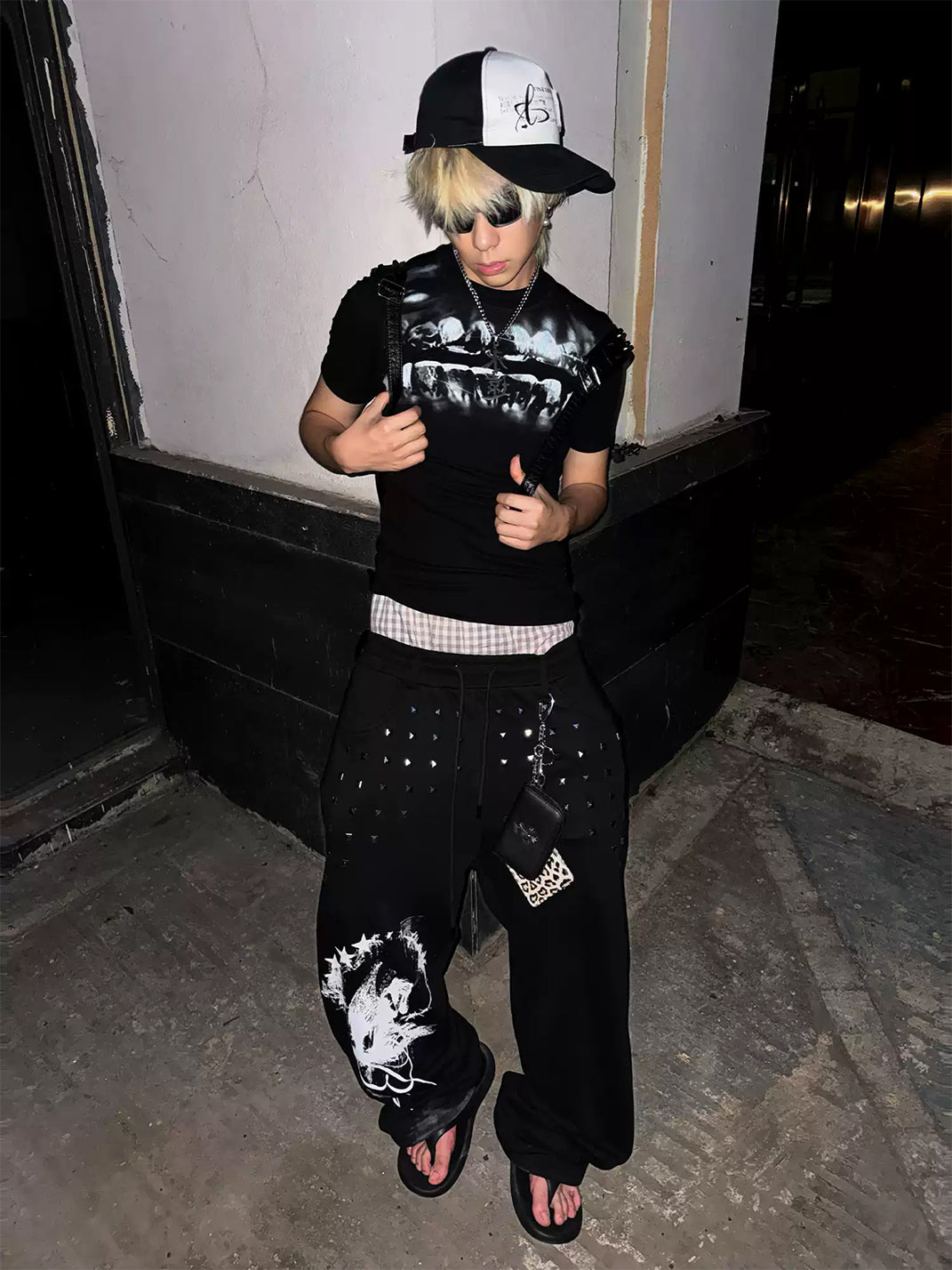 Pyramid-Stud Graphic Drawstring Sweatpants — product view 6