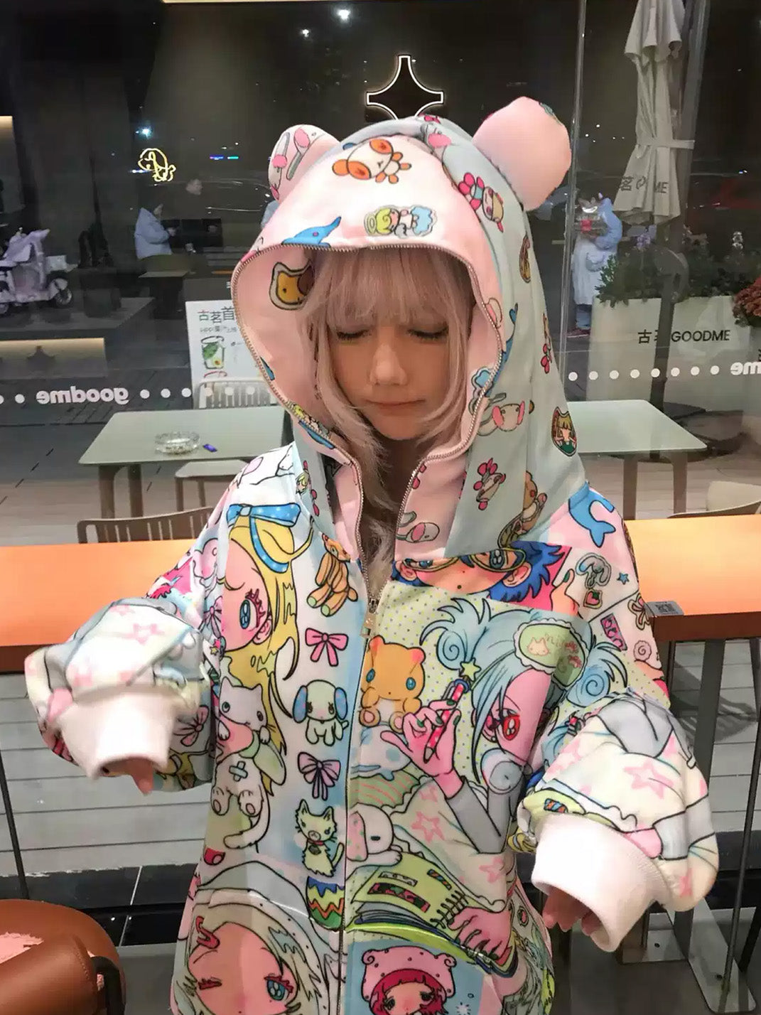 Cartoon Parade Ear-Hood Zip Jacket — view 2