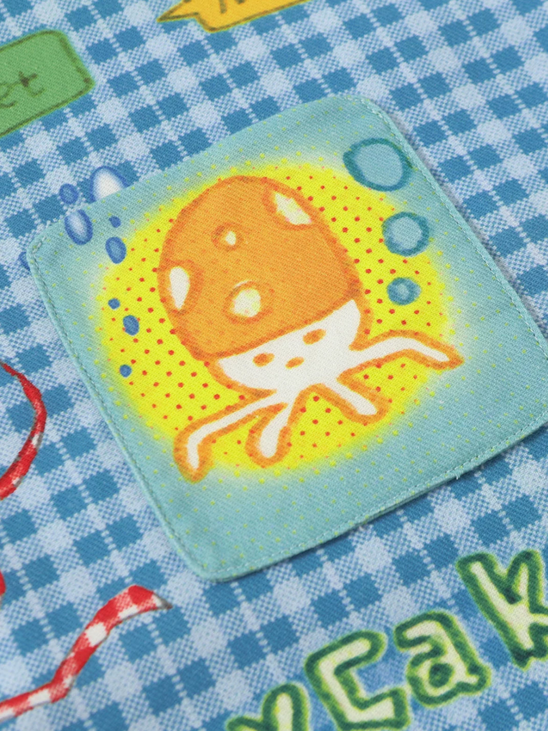 Ocean Doodle Plaid Camp Shirt — view 5
