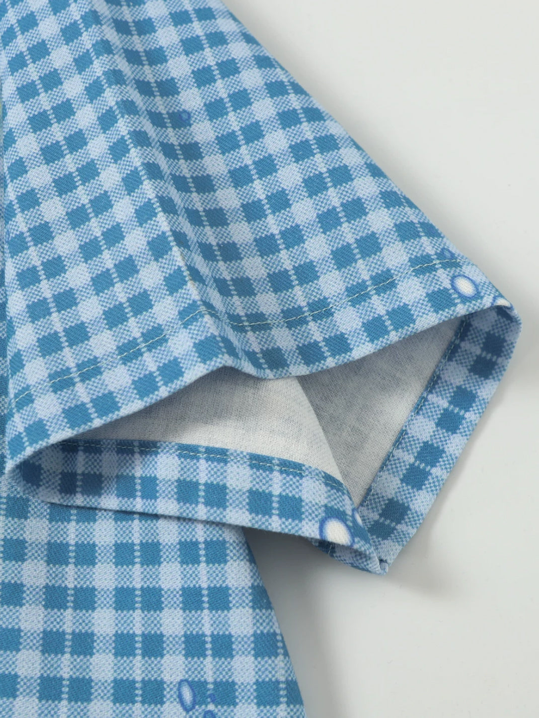 Ocean Doodle Plaid Camp Shirt — view 7