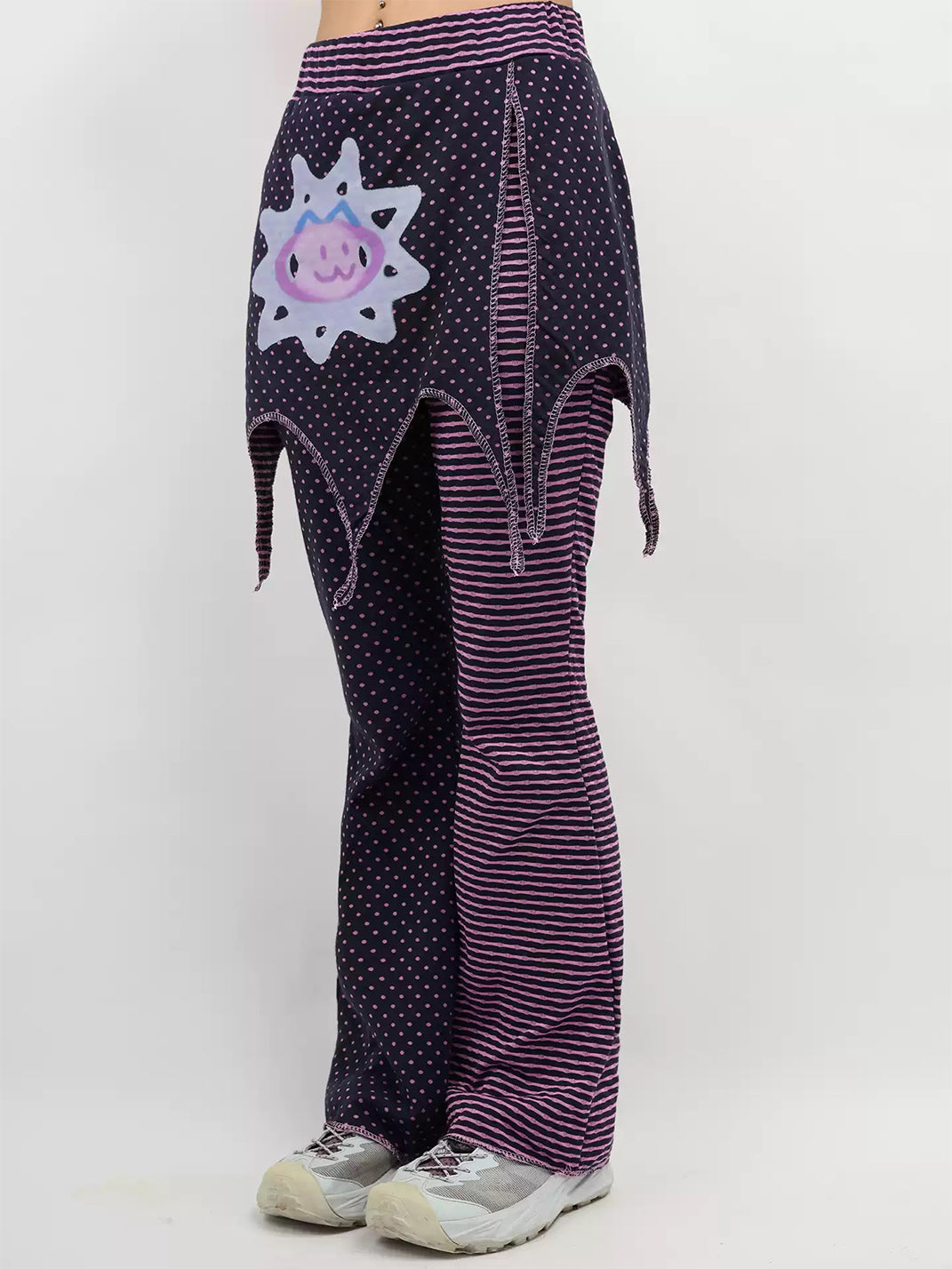 Star Panel Spliced Cotton Trousers — view 3