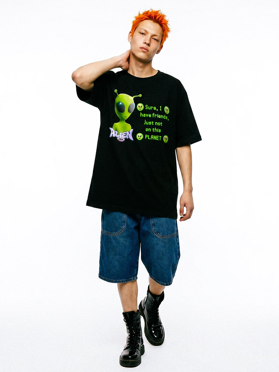Pixel Visitor Oversized Graphic Tee — view 8