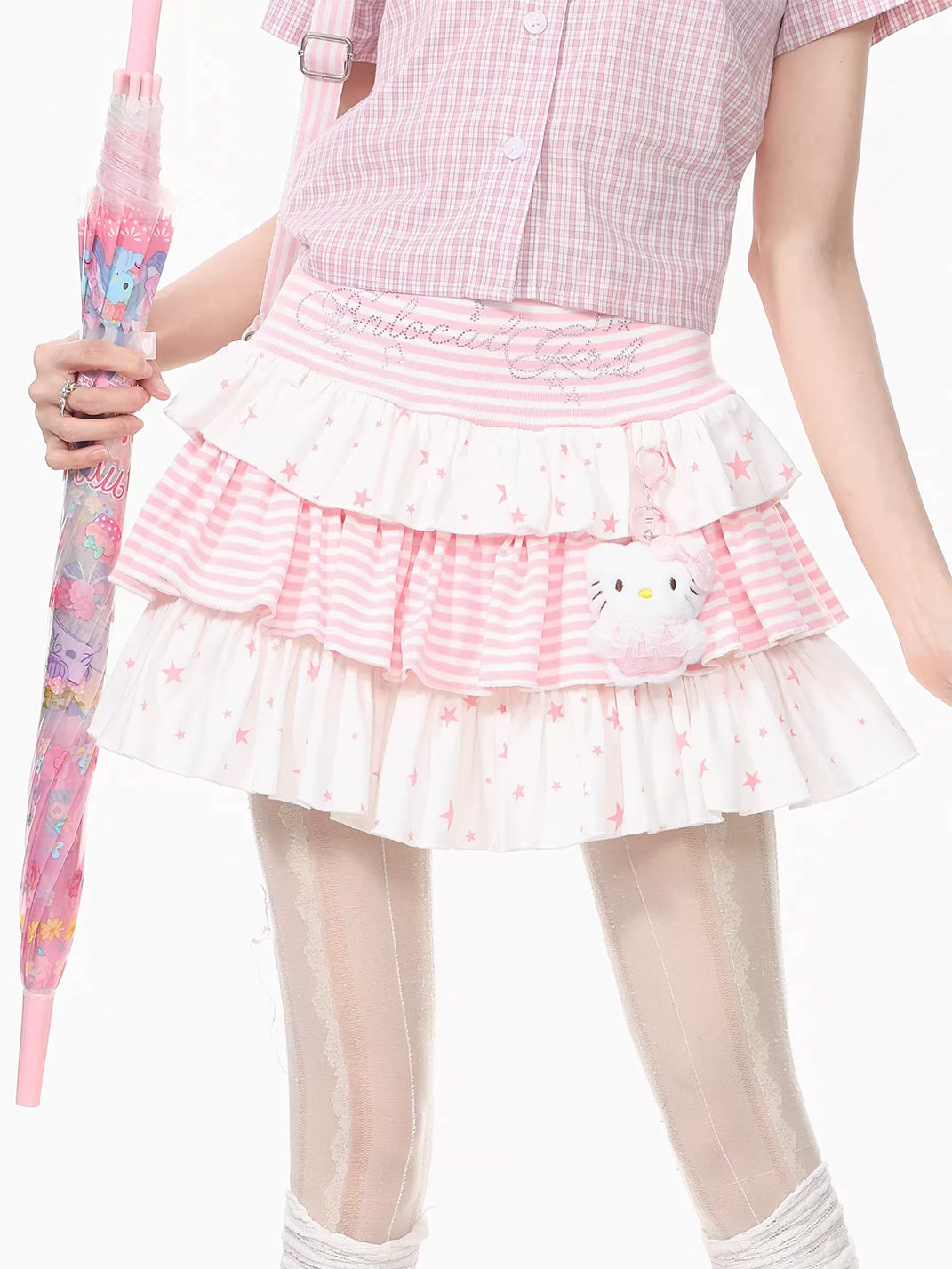 Starstripe Tiered Mini Skirt — view 1