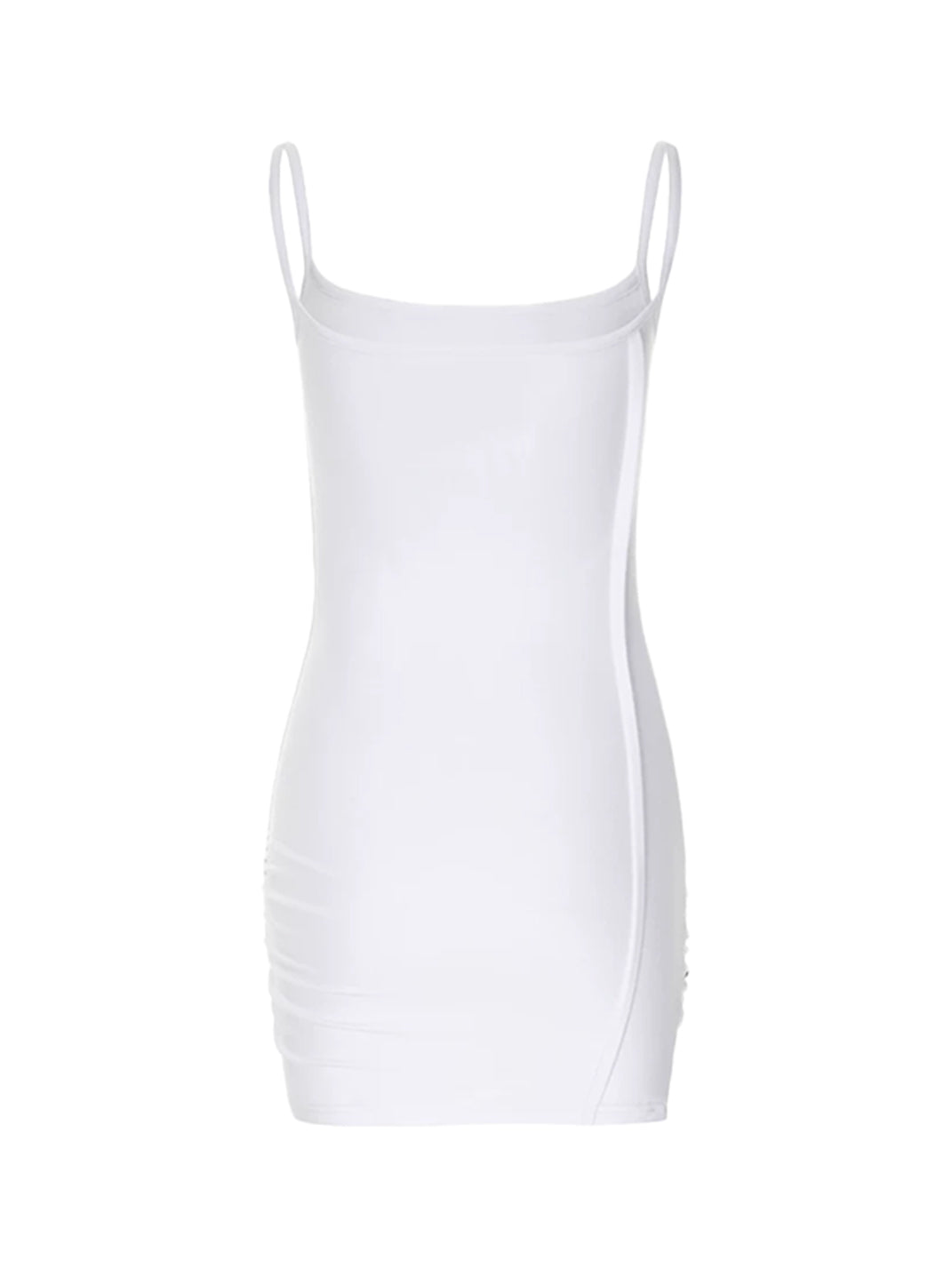 Letterpress Ruched Button Mini Dress — view 9