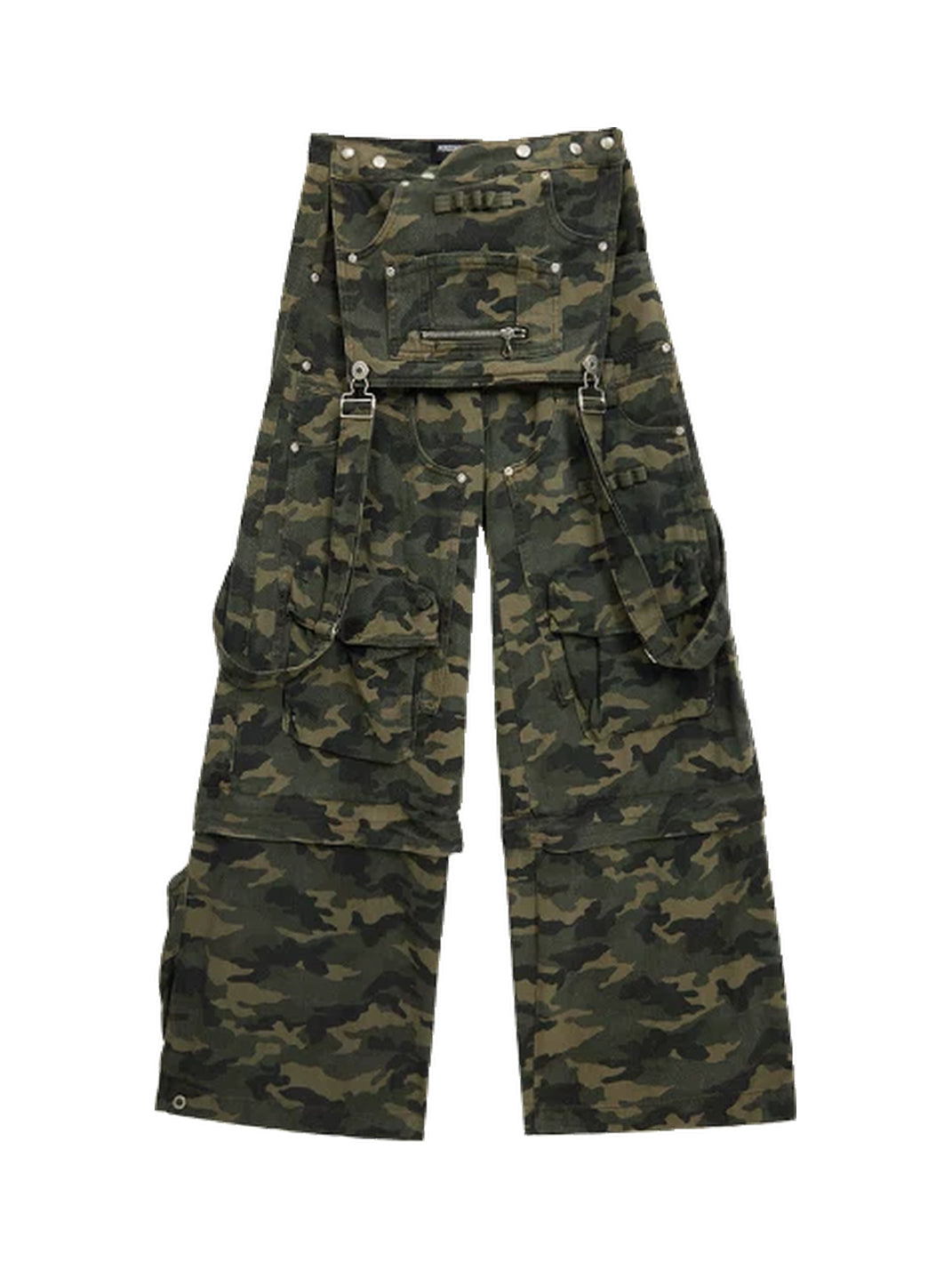 Modular Camouflage Bib Cargo Trousers — view 1