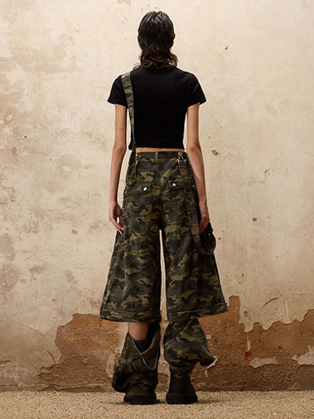 Modular Camouflage Bib Cargo Trousers — view 6