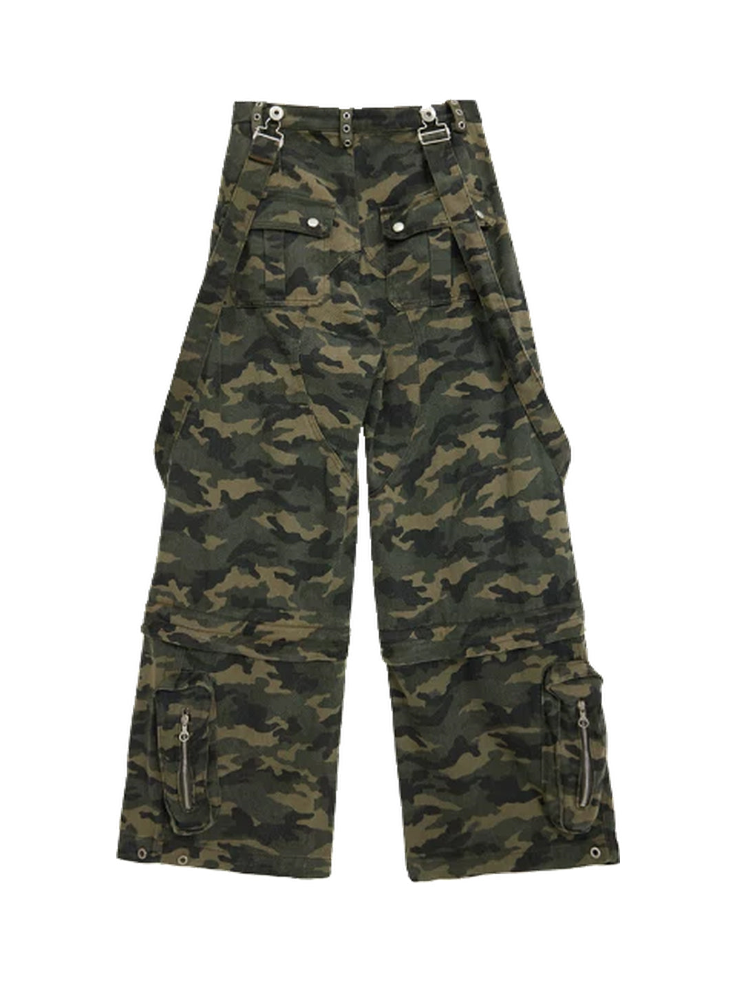 Modular Camouflage Bib Cargo Trousers — view 7