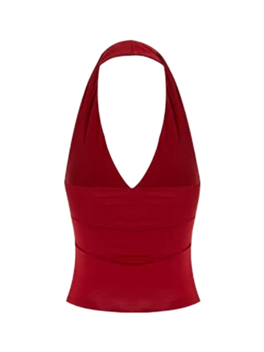 Deep-V Padded Halter Crop Top — view 11