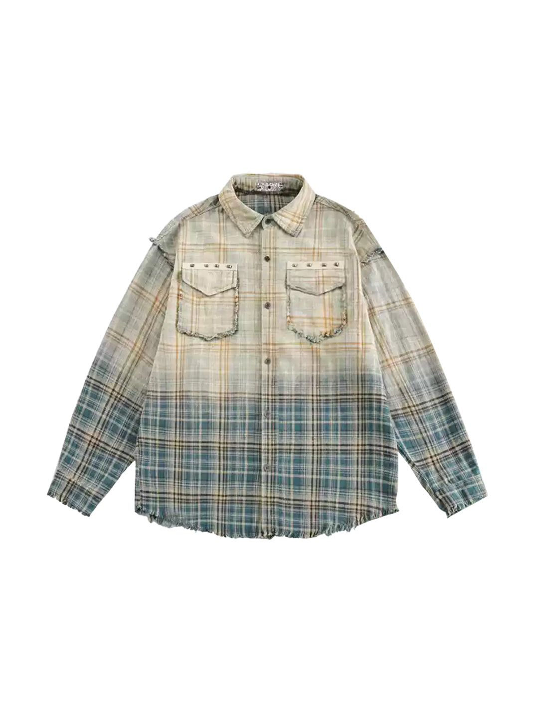 Faded Horizon Frayed Plaid Shirt — view 1
