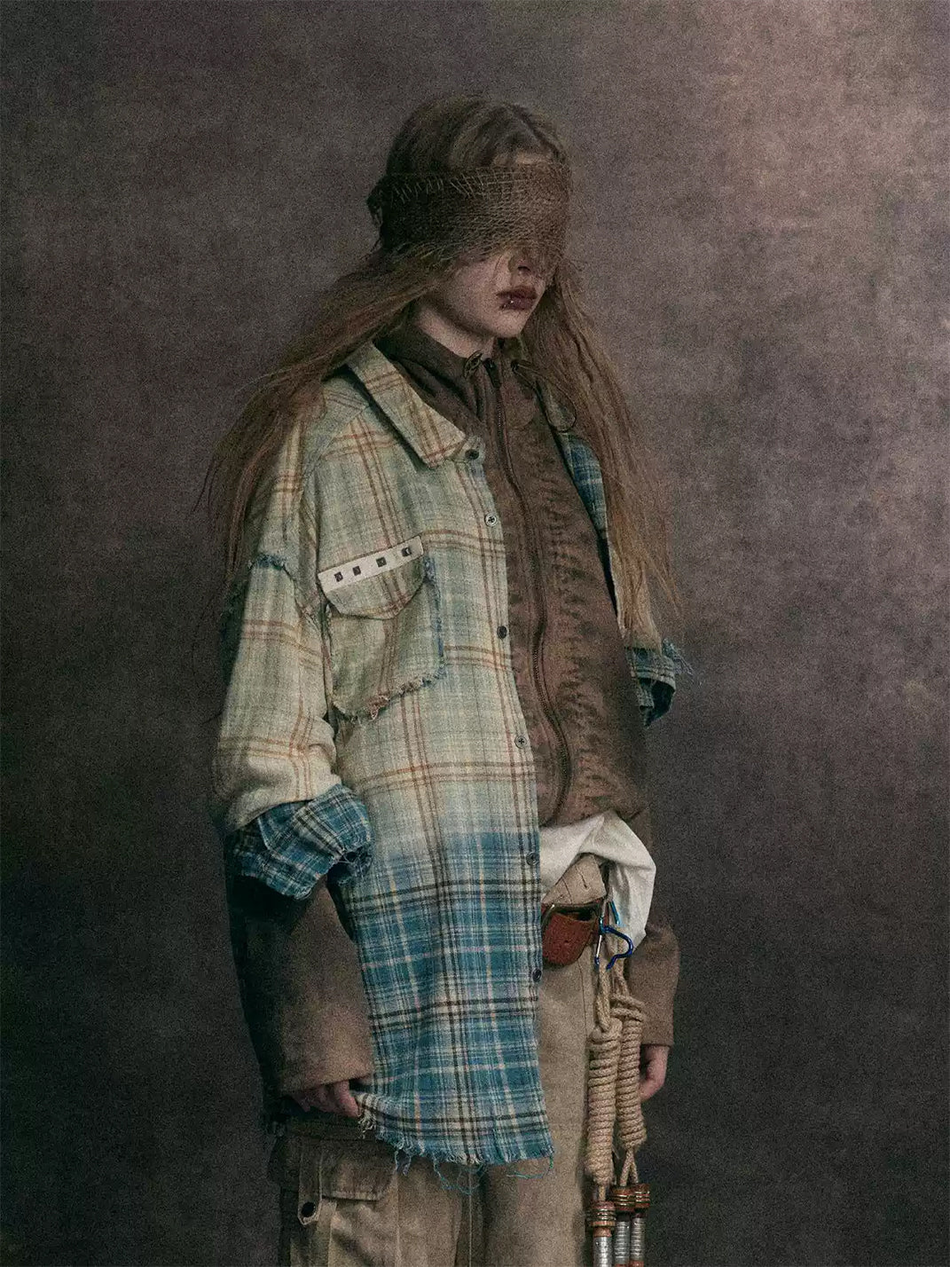 Faded Horizon Frayed Plaid Shirt — view 3