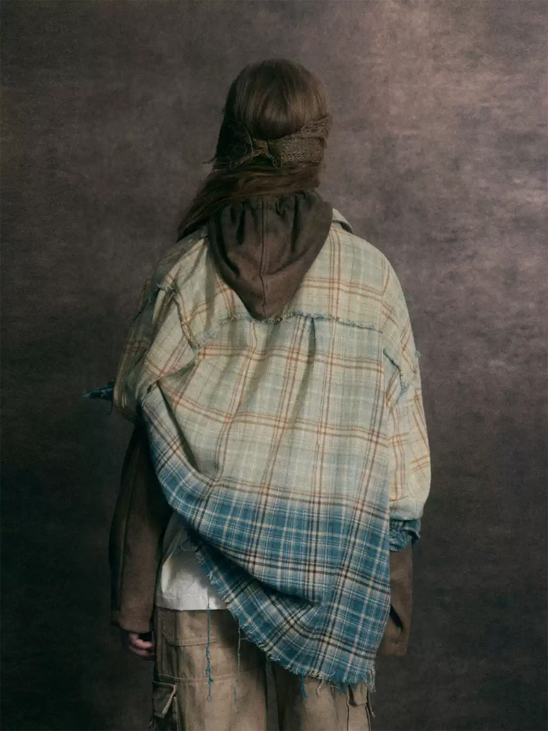 Faded Horizon Frayed Plaid Shirt — view 4