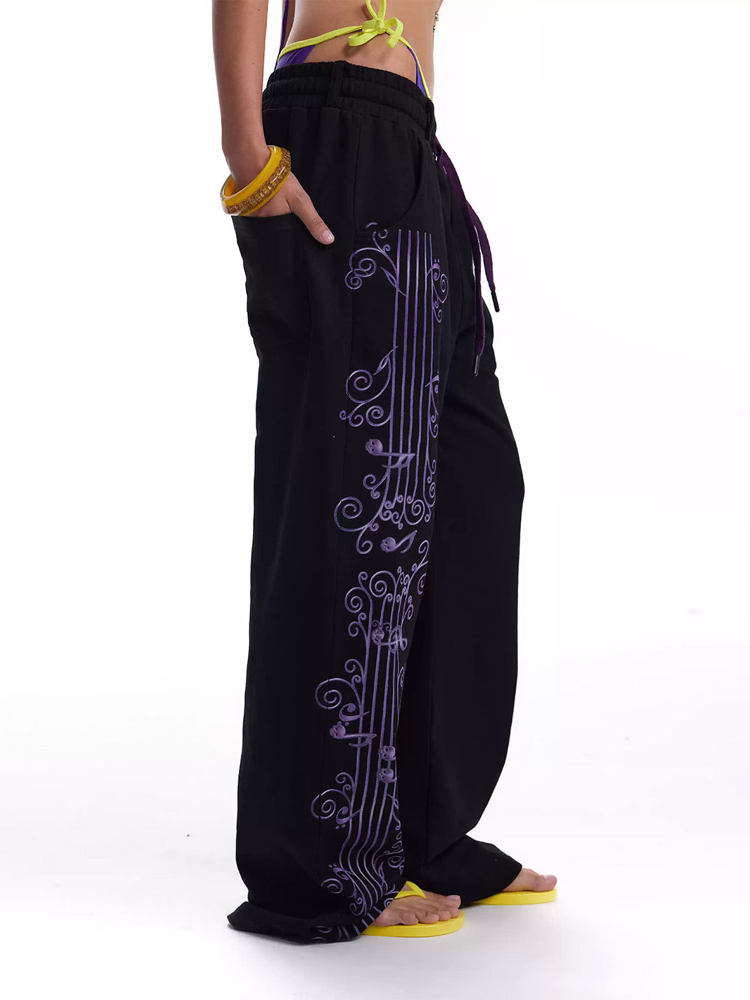 Violet Melody Drawstring Sweatpants — view 3