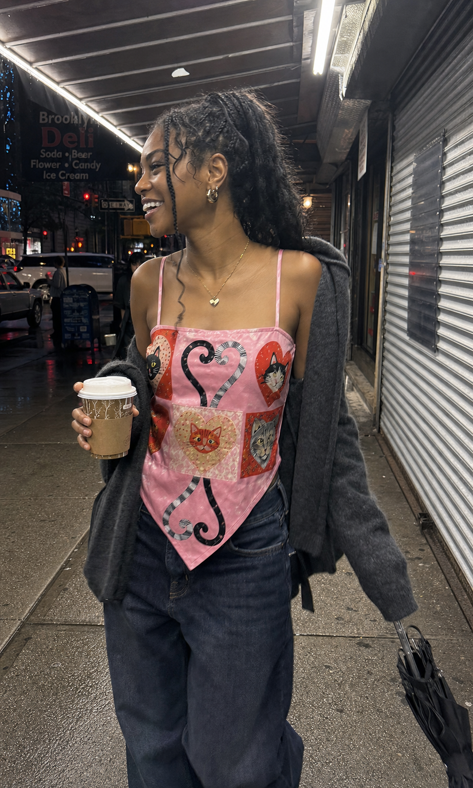 Sweetheart Kittens Patchwork Scarf Cami showcase 3