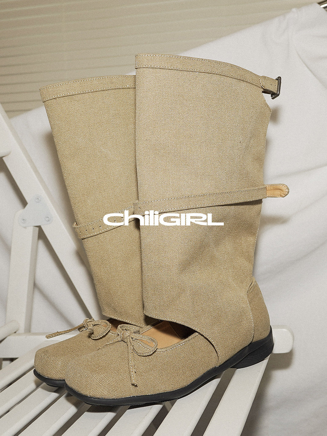 Mary Jane Tall Denim Sandal Boots - View 6