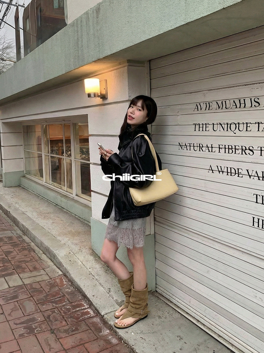 Khaki Slouchy Open-Toe Ankle Boots - View 7