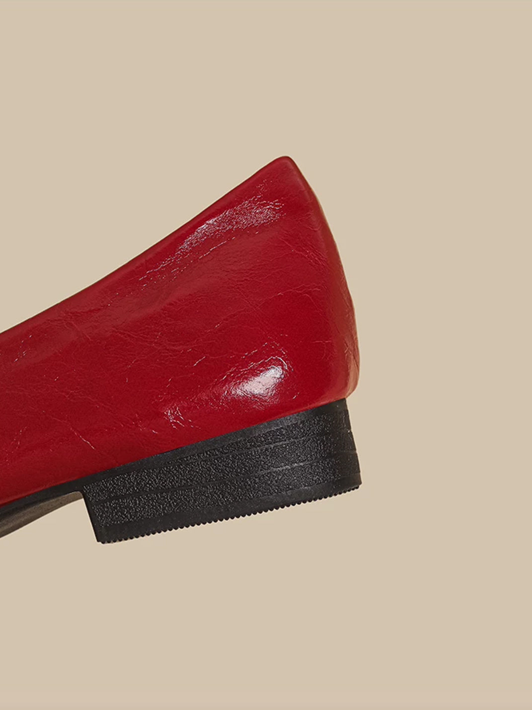 Ribbon-Bow Square-Toe Strap Flats - View 11