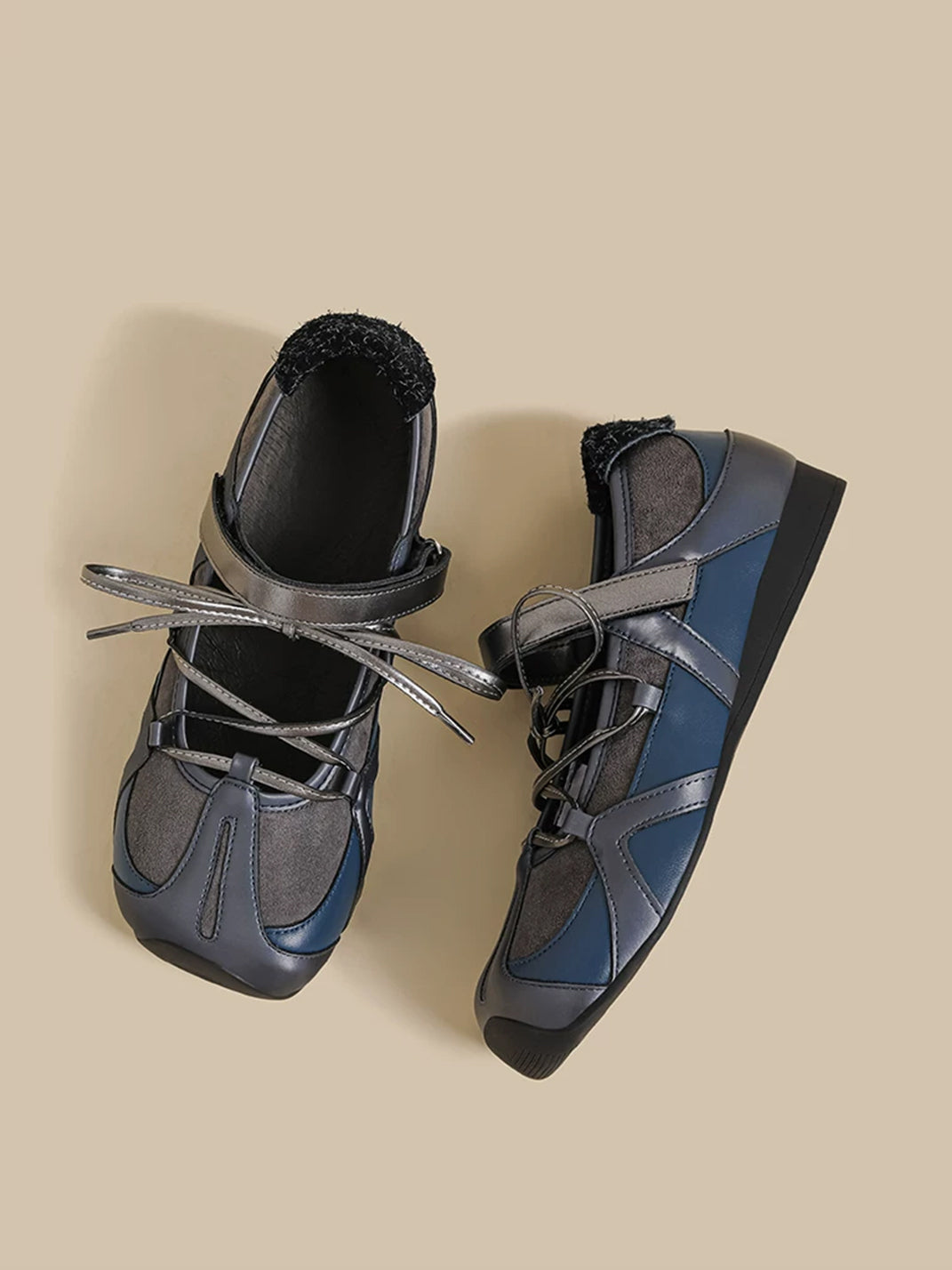 Multi-Strap Cutout Mesh Trainer Sneakers - View 7