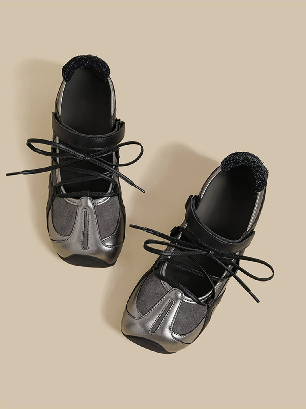 Multi-Strap Cutout Mesh Trainer Sneakers - View 9