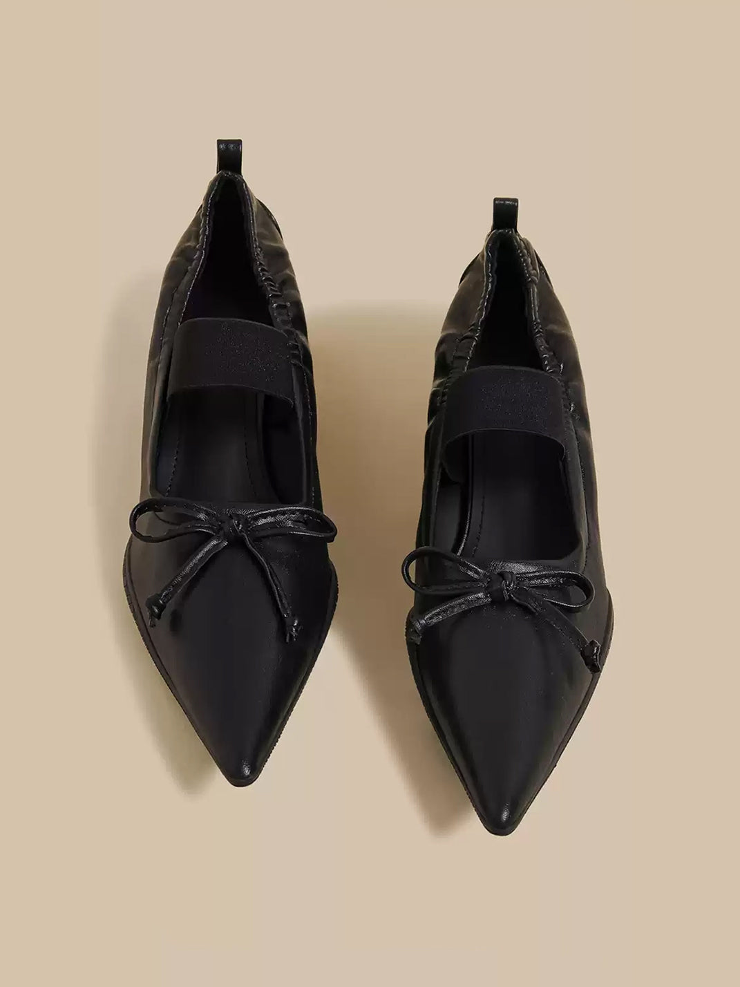 Pleated Pointed-Toe Sculpted-Heel Mules - View 7