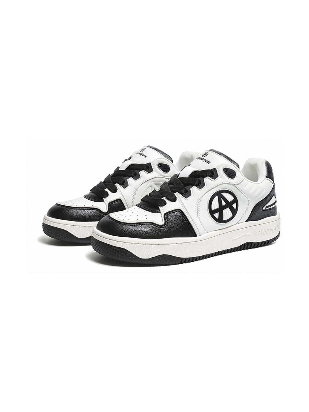 Circle-Logo Colorblock Skate Sneakers - View 6