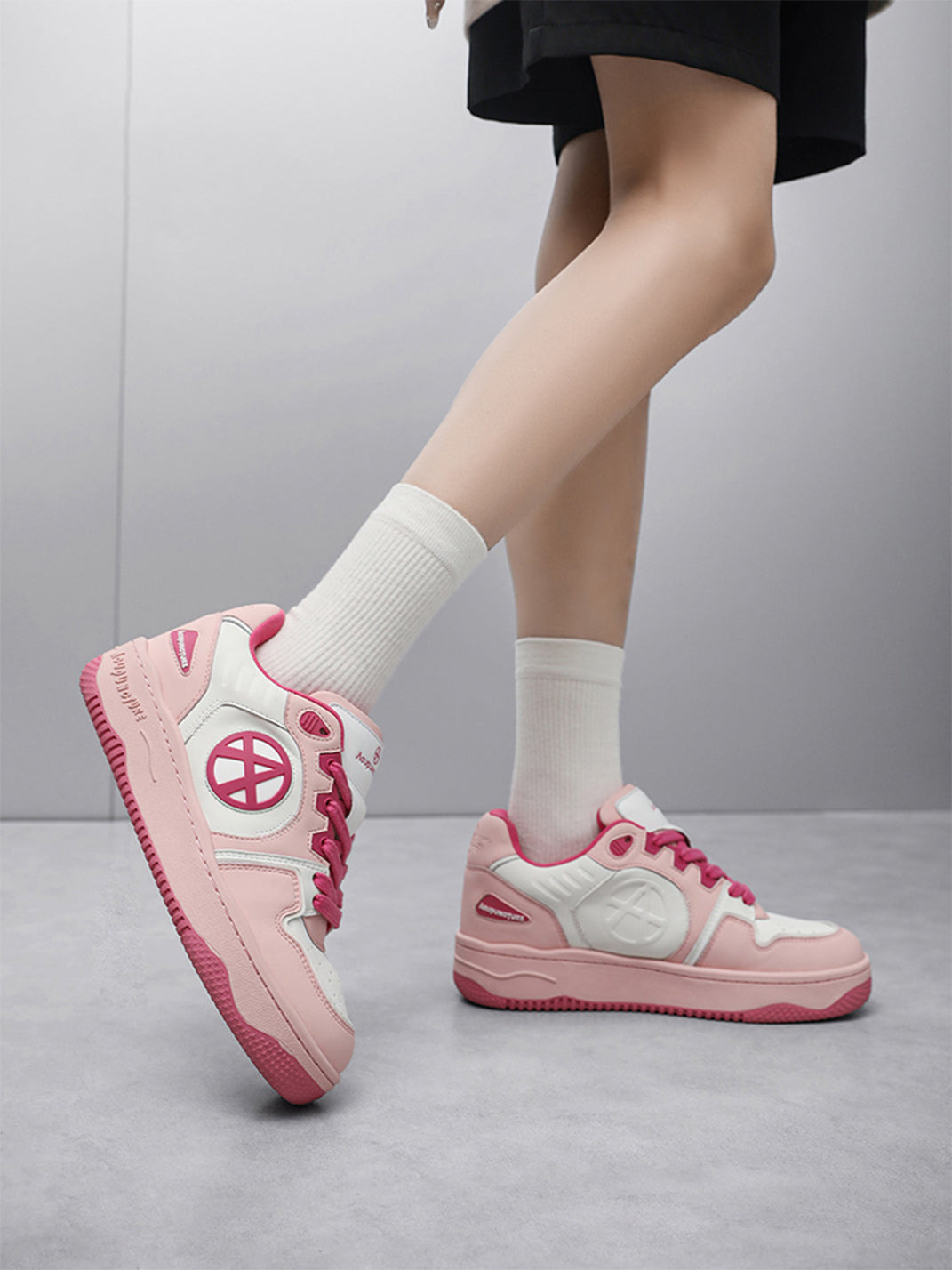 Circle-Logo Colorblock Skate Sneakers - View 24