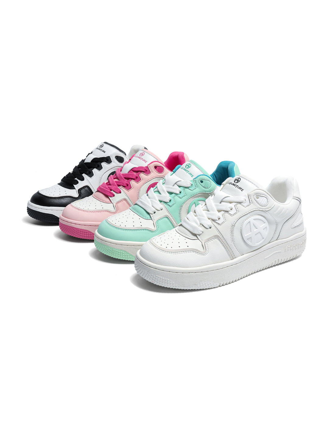 Circle-Logo Colorblock Skate Sneakers - View 46