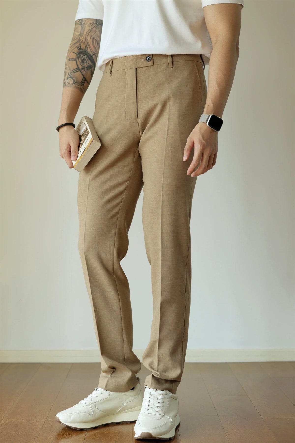 Tailored Stretch Straight-Leg Trousers product view 5