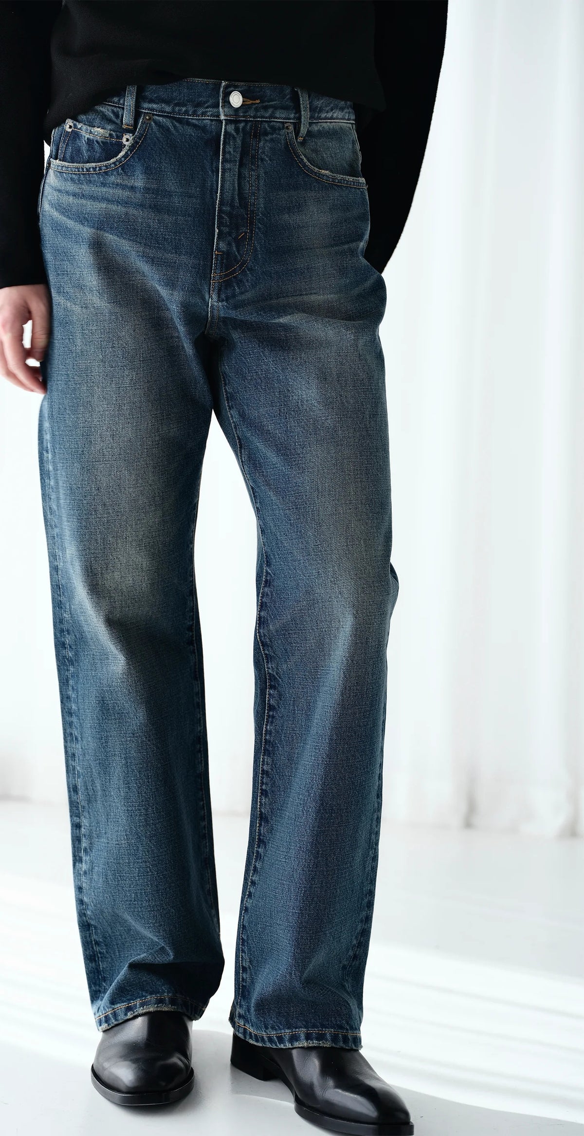 Okayama Indigo Straight-Leg Jeans product view 1