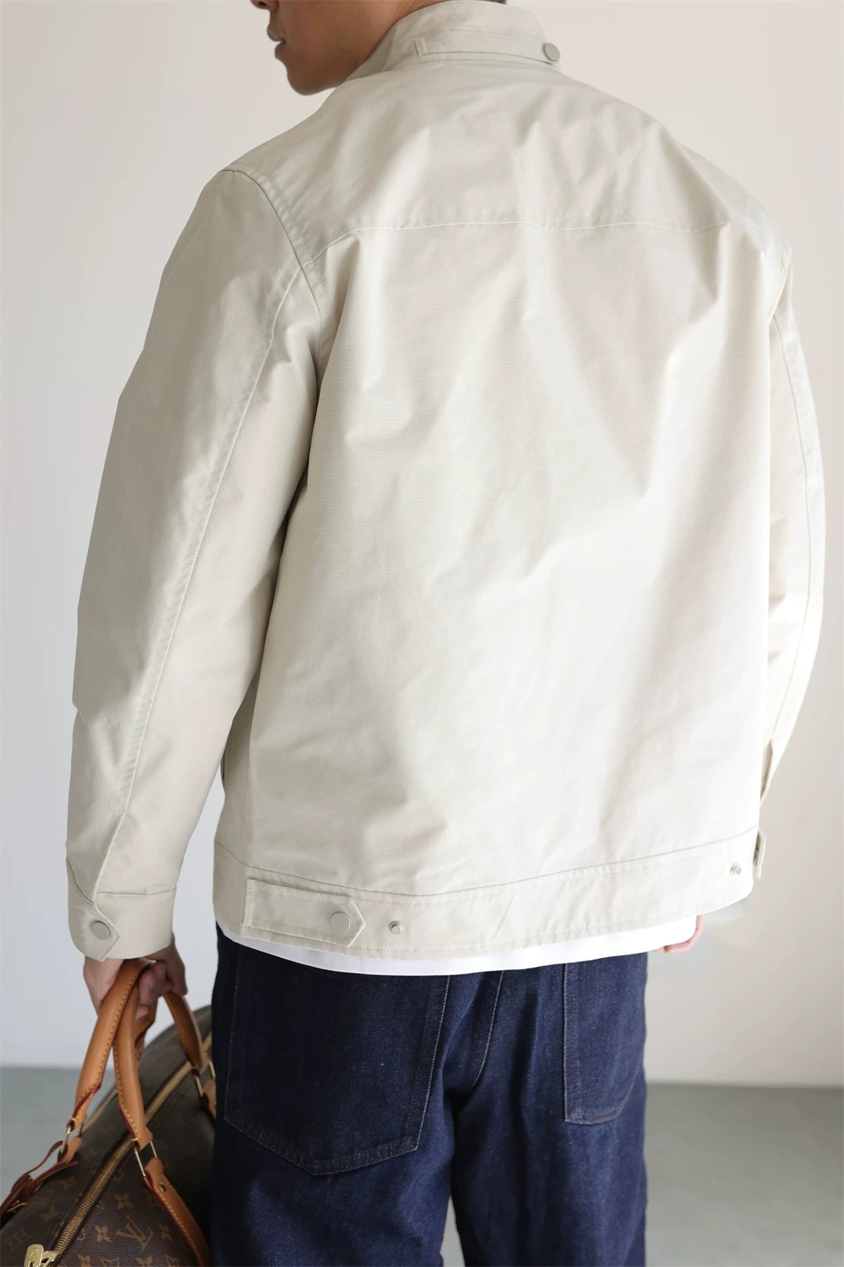 Lightweight Microcheck Harrington Jacket product view 2
