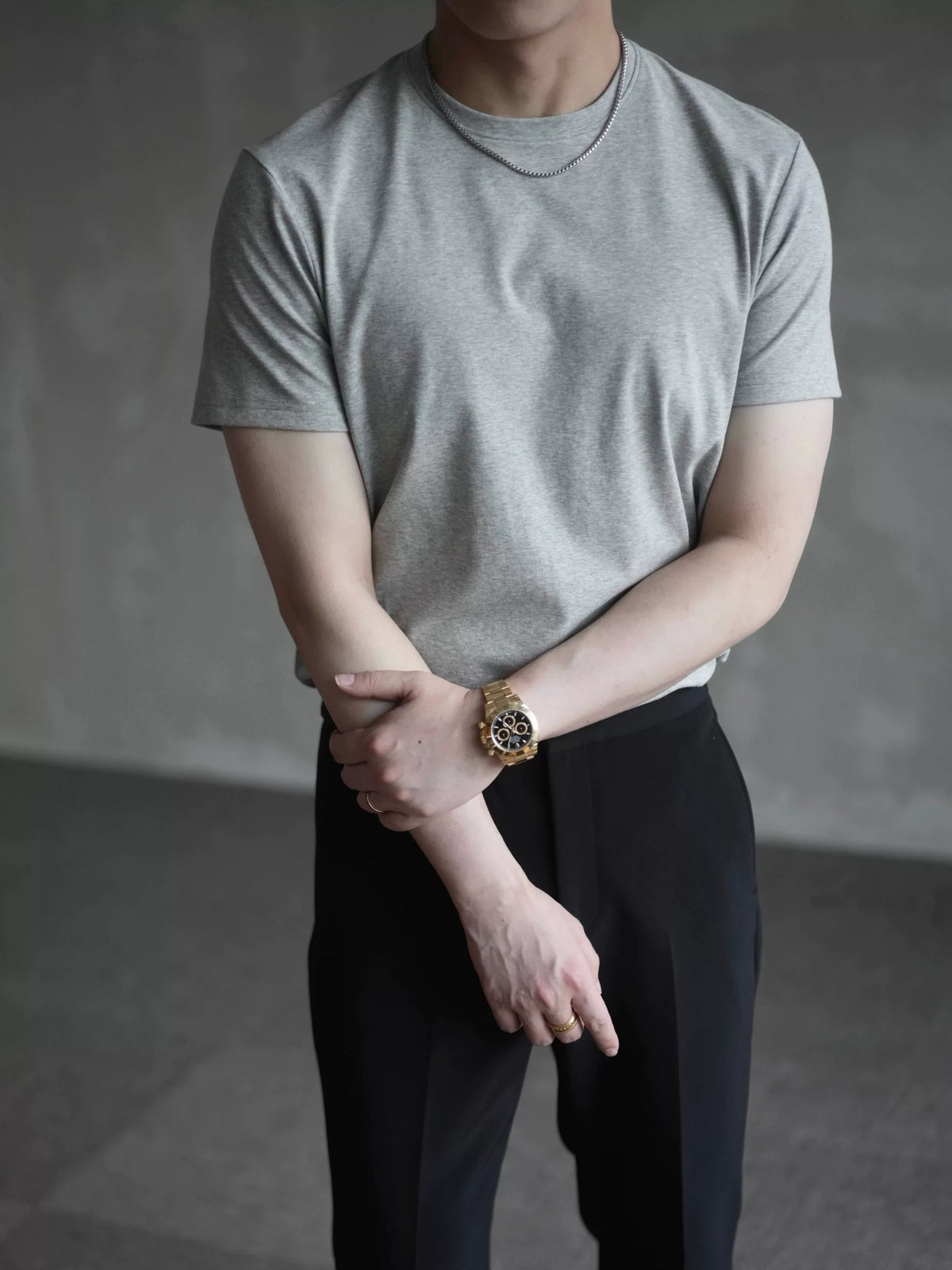 Fine Cotton Fitted Crewneck Tee product view 2