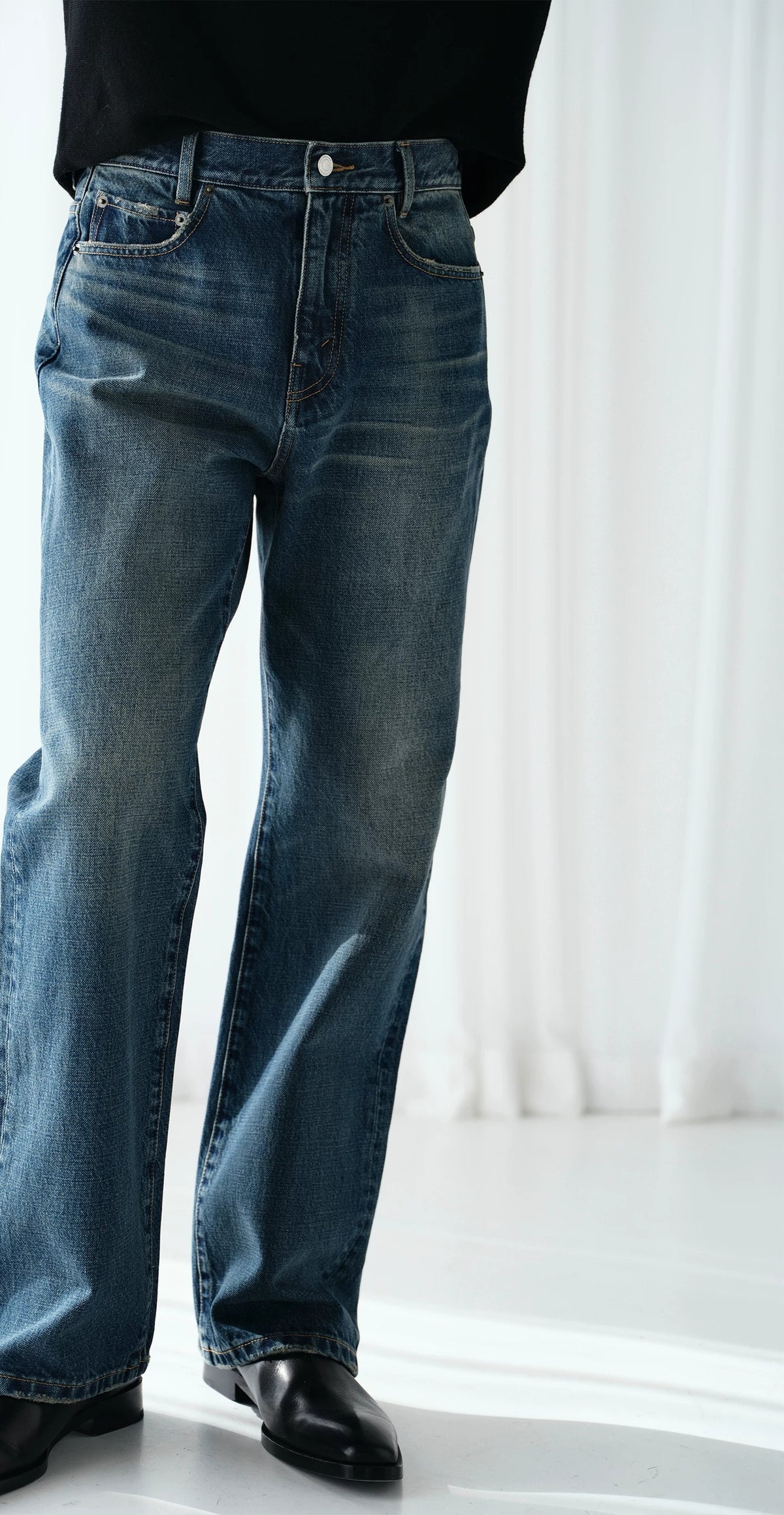 Okayama Indigo Straight-Leg Jeans product view 2