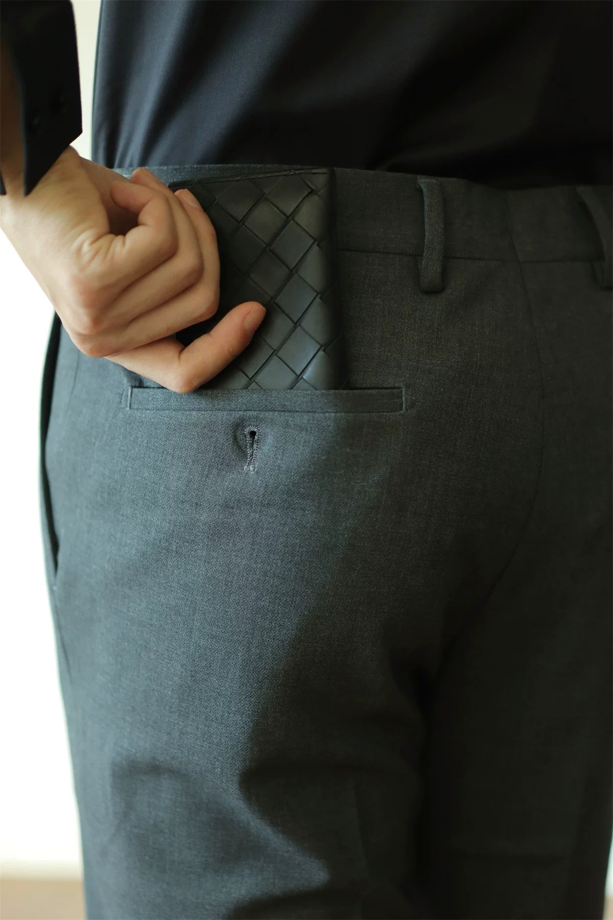 Tailored Stretch Straight-Leg Trousers product view 2